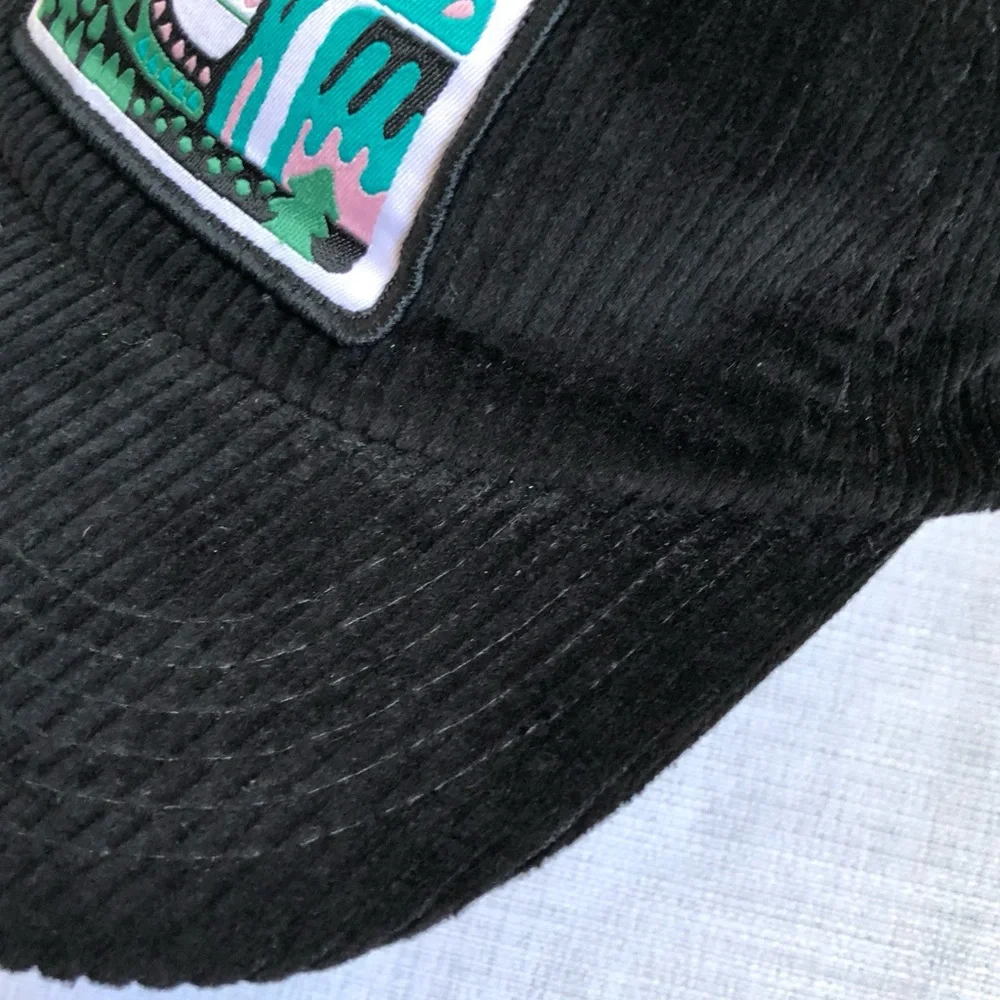 Parks Project Yosemite Black Corduroy Adjustable Baseball Cap Hat One Size